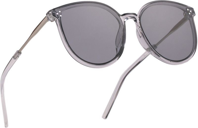 UV Protection Cat-eye, Over-sized Sunglasses (65)  (For Women, Grey)