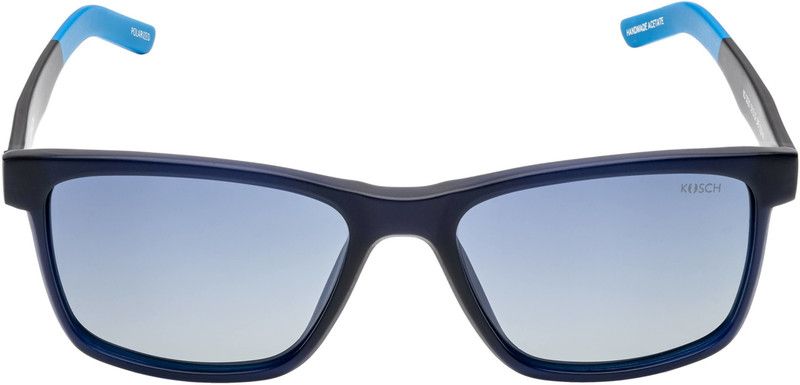 Polarized, UV Protection Retro Square Sunglasses (50)  (For Men, Blue)