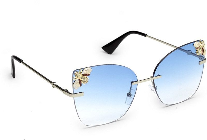 UV Protection Cat-eye Sunglasses (65)  (For Women, Blue)