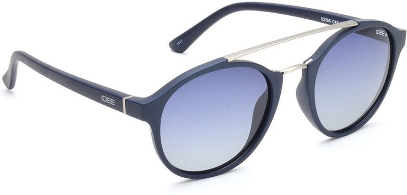Polarized Round Sunglasses (52)  (For Men & Women, Blue)