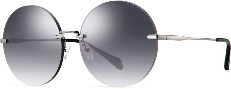 UV Protection, Gradient Round Sunglasses (63)  (For Women, Grey)