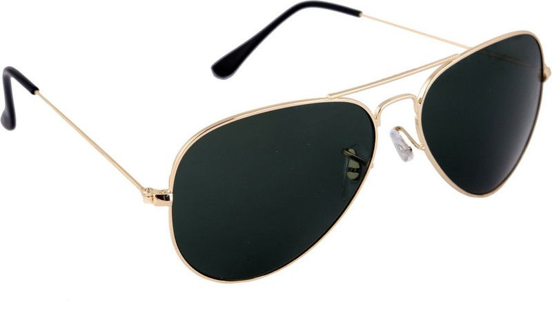 Riding Glasses, UV Protection Aviator Sunglasses (57)  (For Men & Women, Black)