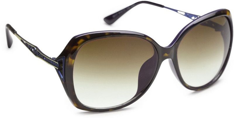 UV Protection Butterfly Sunglasses (55)  (For Women, Brown)