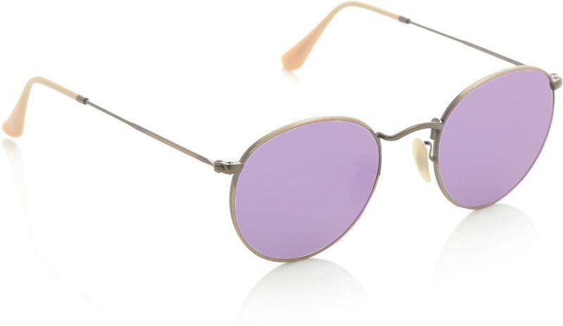 Round Sunglasses (Free Size)  (For Women, Violet, Green)