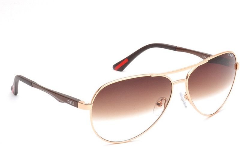 Gradient Aviator Sunglasses (61)  (For Men, Brown)