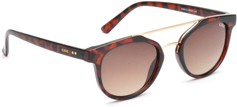 Gradient Oval Sunglasses (49)  (For Men & Women, Brown)