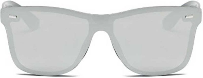 Polarized, Gradient, Mirrored, UV Protection Wayfarer Sunglasses (Free Size)  (For Men & Women, Silver)