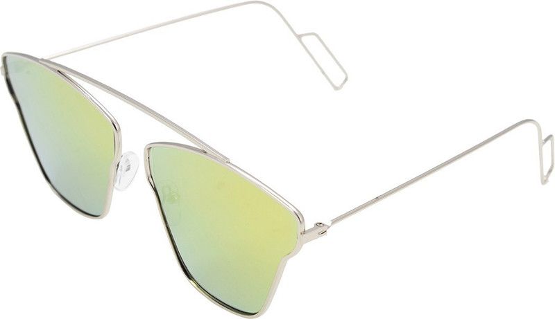 UV Protection Oval Sunglasses (Free Size)  (For Men & Women, Yellow)