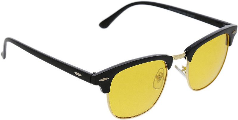 Night Vision, Riding Glasses, UV Protection Wrap-around, Sports, Spectacle Sunglasses (53)  (For Men & Women, Yellow)