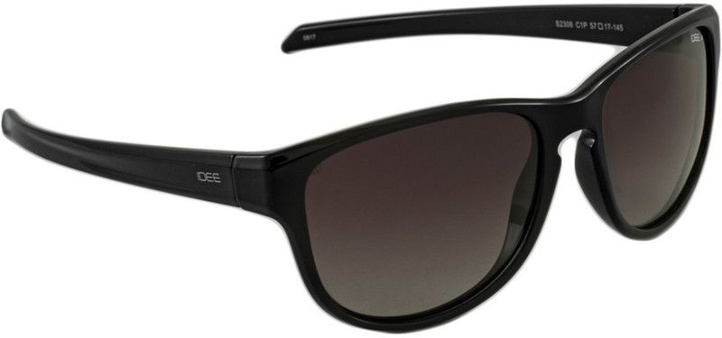 Polarized Rectangular Sunglasses (57)  (For Men, Grey)