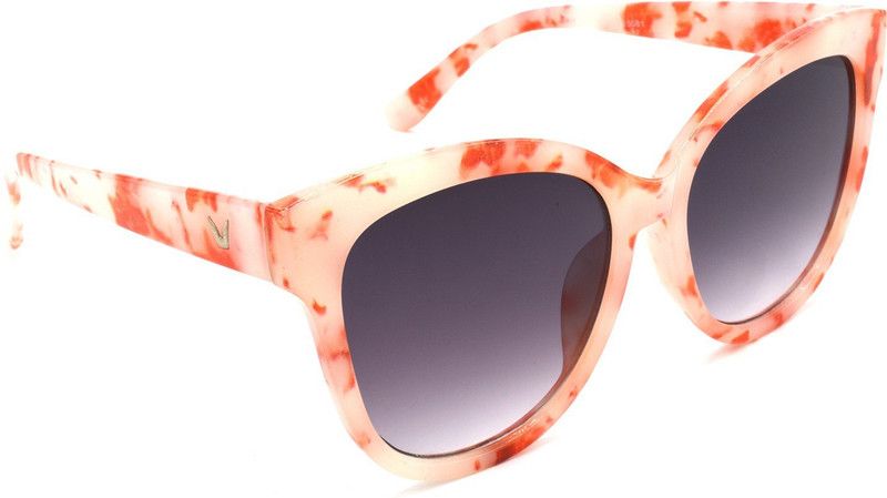 Gradient, UV Protection Cat-eye, Oval, Round Sunglasses (Free Size)  (For Women, Grey)