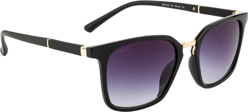 Gradient Wayfarer Sunglasses (52)  (For Men & Women, Blue)