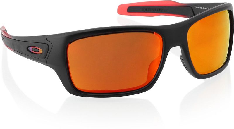 TURBINE Rectangular Sunglass  (For Men, Red)