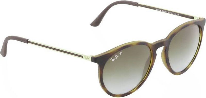 Polarized, UV Protection Wayfarer Sunglasses (53)  (For Men, Brown)