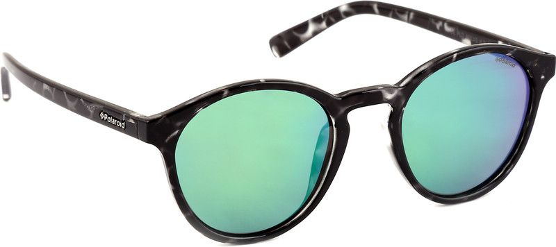 Polarized, Mirrored, UV Protection Round Sunglasses (Free Size)  (For Men & Women, Blue, Green)
