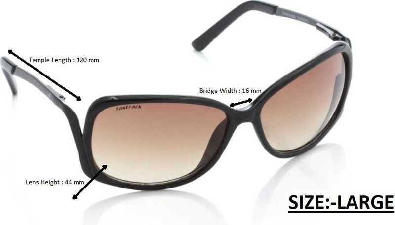 Gradient Over-sized Sunglasses (Free Size)  (For Men & Women, Brown)