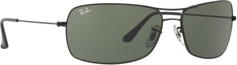 UV Protection Rectangular Sunglasses  (For Men, Green)