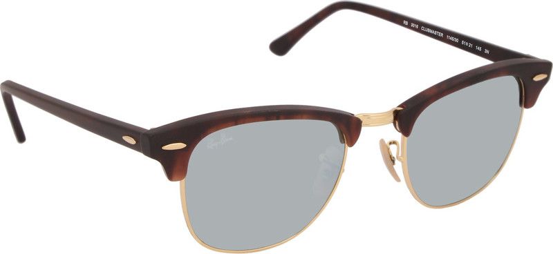 Mirrored Rectangular Sunglasses (Free Size)  (For Men, Silver)
