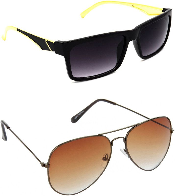 UV Protection Wayfarer Sunglasses (58)  (For Men & Women, Brown, Black)