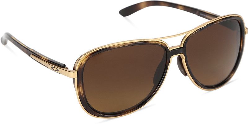 SPLIT TIME Oval Sunglass  (For Women, Brown)