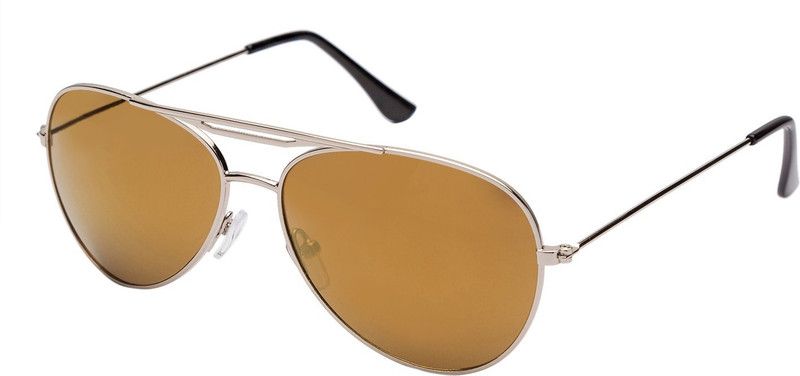 UV Protection, Mirrored Aviator Sunglasses (54)  (For Men & Women, Golden, Silver)