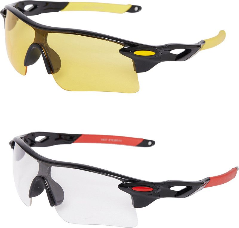 UV Protection, Gradient Sports Sunglasses (Free Size)  (For Men, Multicolor, Clear, Yellow)