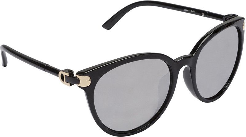 UV Protection, Mirrored Round Sunglasses (58)  (For Women, Silver)