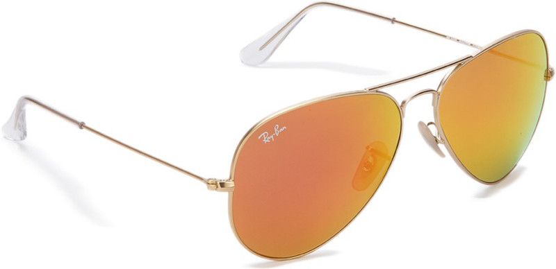 Mirrored, UV Protection Aviator Sunglasses (58)  (For Men)