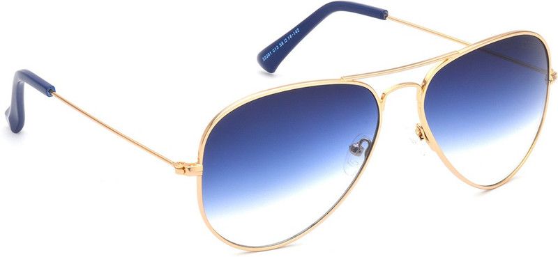 Gradient Aviator Sunglasses (58)  (For Men & Women, Blue)