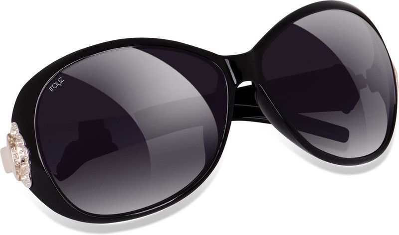 UV Protection, Riding Glasses, Gradient Over-sized, Wrap-around, Oval, Butterfly Sunglasses (Free Size)  (For Women, Black)