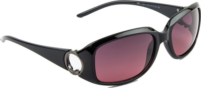 Polarized Rectangular Sunglasses (58)  (For Men & Women, Violet)
