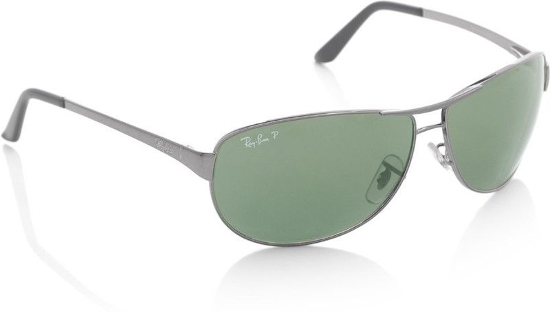 Gradient, UV Protection Oval Sunglasses (Free Size)  (For Men, Green)