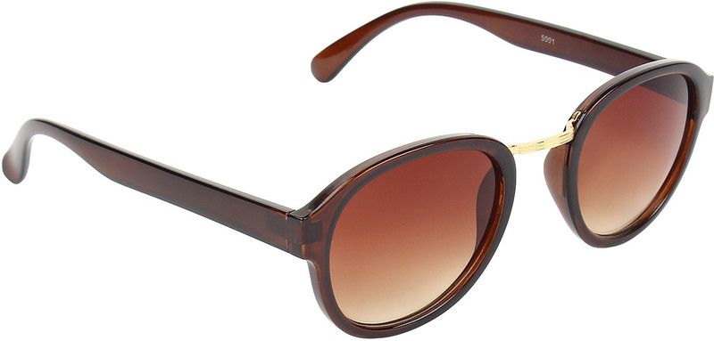 Gradient, UV Protection Round Sunglasses  (For Men & Women, Brown)