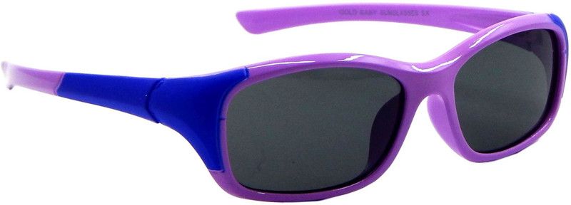 Gradient, UV Protection Wrap-around Sunglasses (Free Size)  (For Boys & Girls, Black)