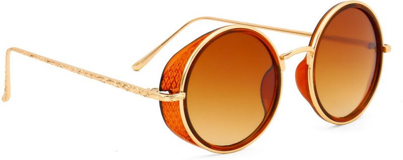 UV Protection Round Sunglasses (53)  (For Women, Brown)