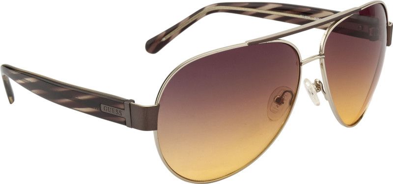 UV Protection Aviator Sunglasses (63)  (For Men & Women, Brown)