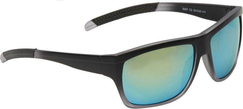 UV Protection, Mirrored Sports Sunglasses (52)  (For Men, Golden)