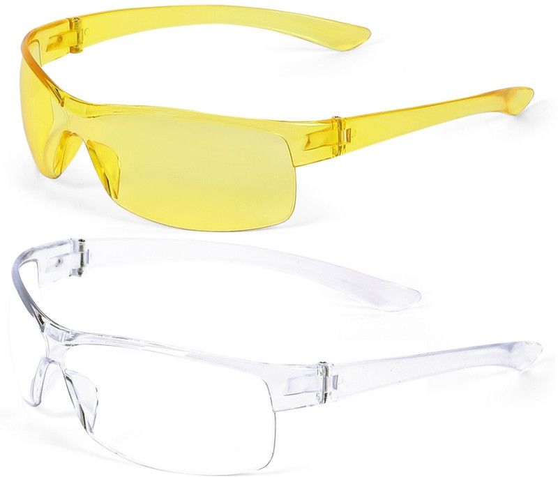 Wrap-around Sunglasses  (For Men & Women, Clear)
