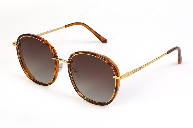 Gradient, Polarized, UV Protection Over-sized Sunglasses (Free Size)  (For Women, Brown)