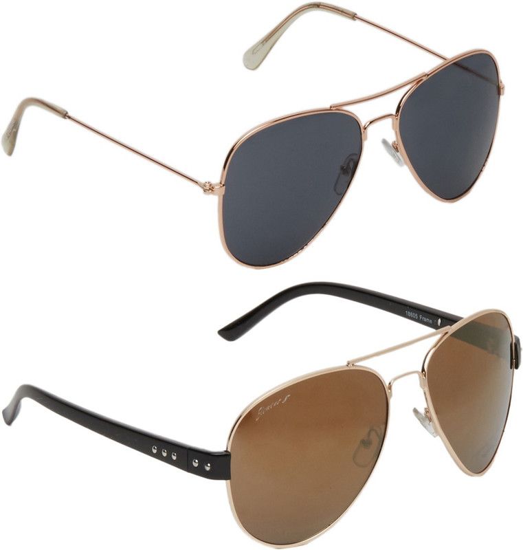 UV Protection Aviator Sunglasses (56)  (For Men, Grey, Brown)