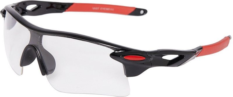 Polarized, UV Protection Sports, Wrap-around Sunglasses (43)  (For Men, Clear, Black)