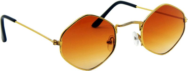UV Protection, Gradient Round Sunglasses (Free Size)  (For Boys & Girls, Brown)