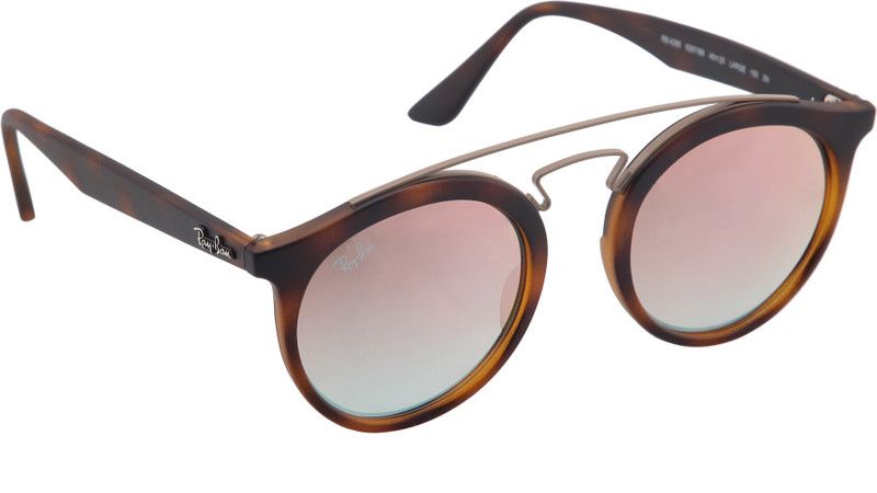 Mirrored Round Sunglasses (49)  (For Men & Women, Pink)