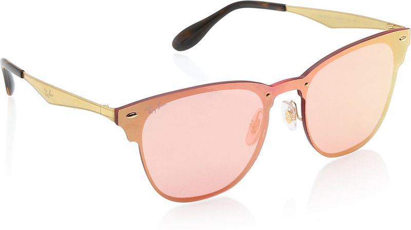 Mirrored Wayfarer Sunglasses (47)  (For Men & Women, Pink)