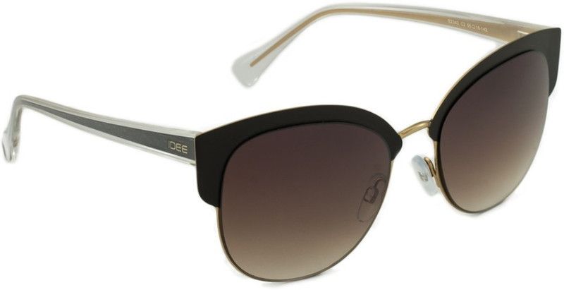 Gradient Clubmaster Sunglasses (55)  (For Women, Brown)