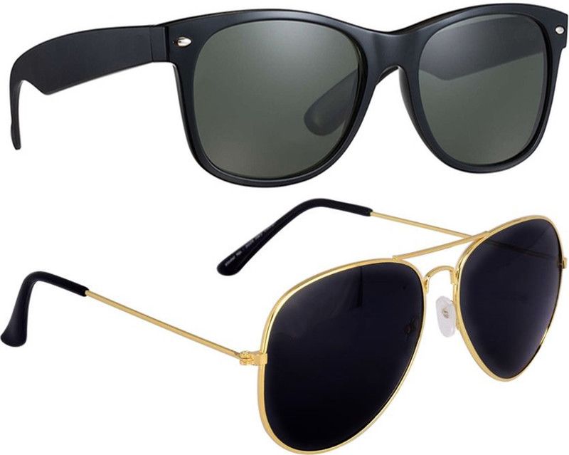 UV Protection Aviator Sunglasses (50)  (For Men & Women, Black)
