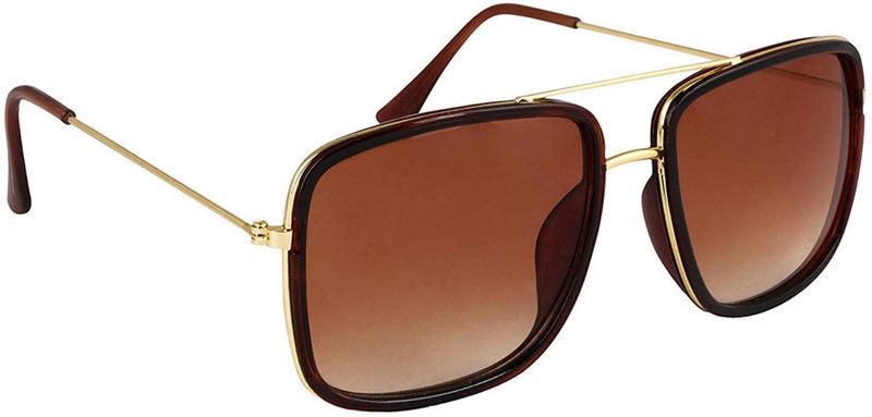 UV Protection Rectangular, Wayfarer Sunglasses (56)  (For Men & Women, Brown)