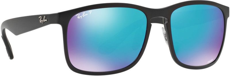 Polarized Wayfarer Sunglasses (58)  (For Men, Blue)