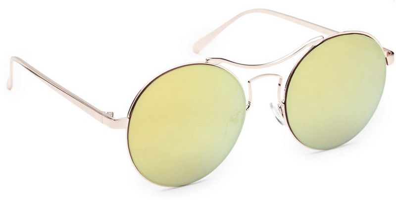 UV Protection Round Sunglasses (Free Size)  (For Women, Yellow)