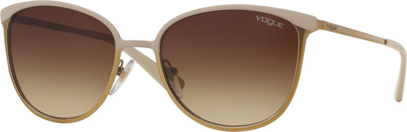 Gradient Shield Sunglasses (55)  (For Women, Brown)